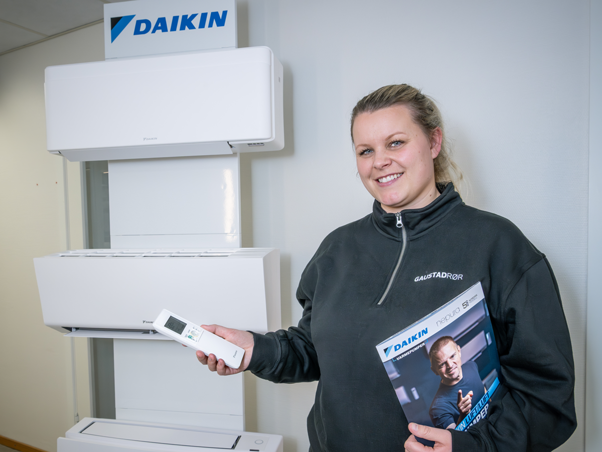 Bilde av Emilie hos GR Klima hjelper deg gjerne med varmepumper